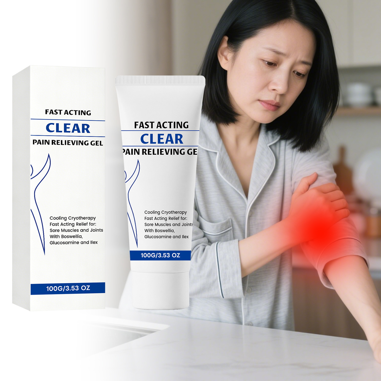 Skin Cooling Gel Gentle Care for Localized Body Skin, Comfortable and Refreshing, Skin-Friendly and Moisturizing Massage Care