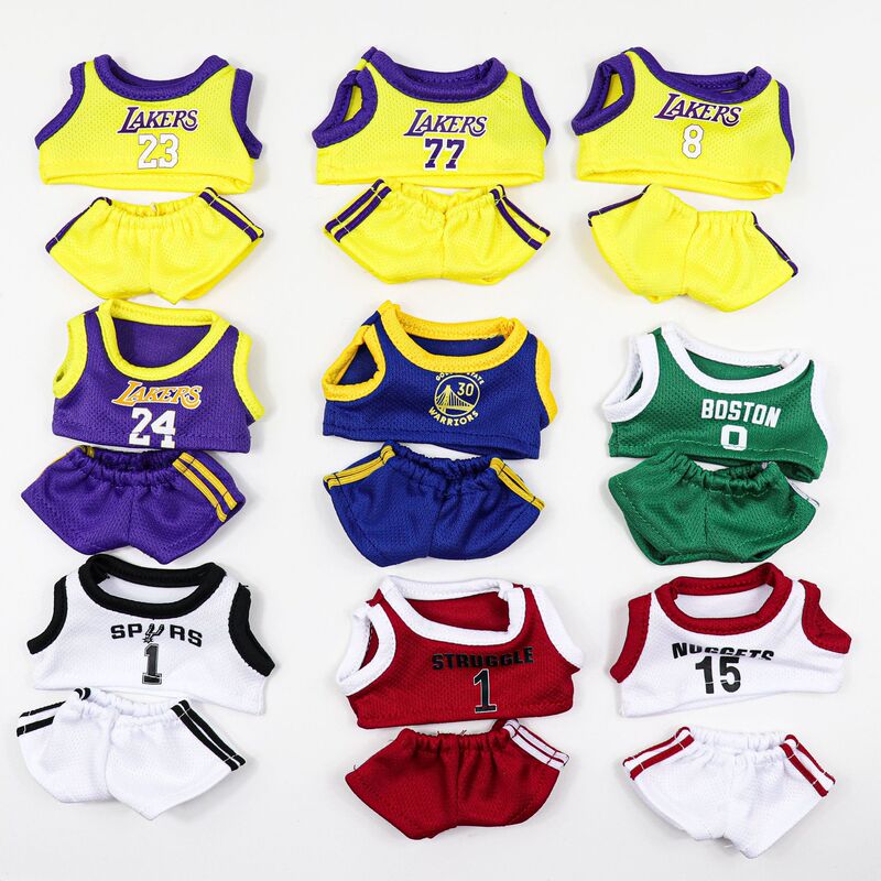 [Clothes Only] 17cm Labubu Doll Basketball Football Suit Macaron Baby Clothes Labubu Sportswear