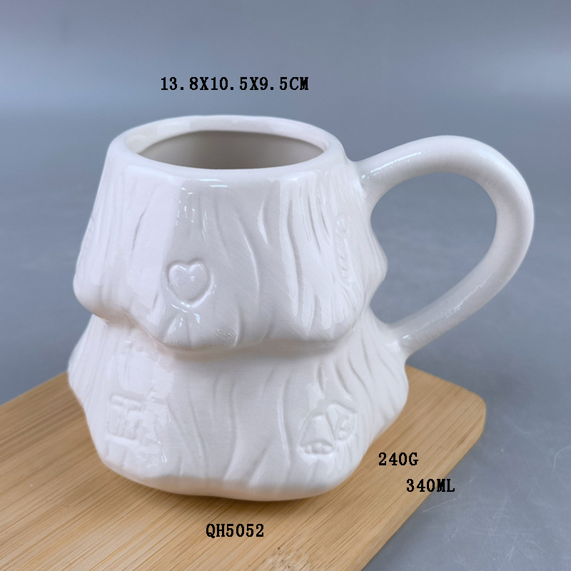 Taza navideña de cerámica, taza de leche con diseño de muñeco de nieve navideño, taza de agua, taza de oficina, taza con relieve 3D, regalo de Navidad