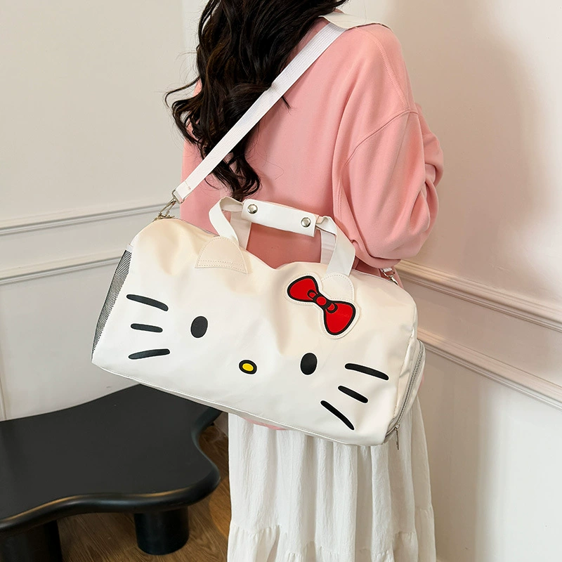 Hello kitty, мультяшная милая вместительная портативная сумка для путешествий через плечо