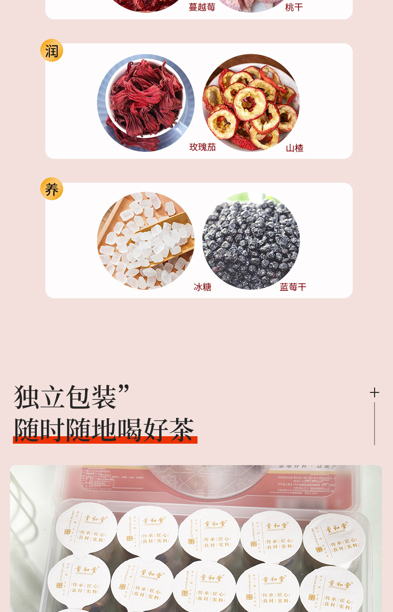 Peach Cranberry Fruit Tea Blend 375g 15 Mini Tins Cold Brew Wellness Flower Tea specifications
