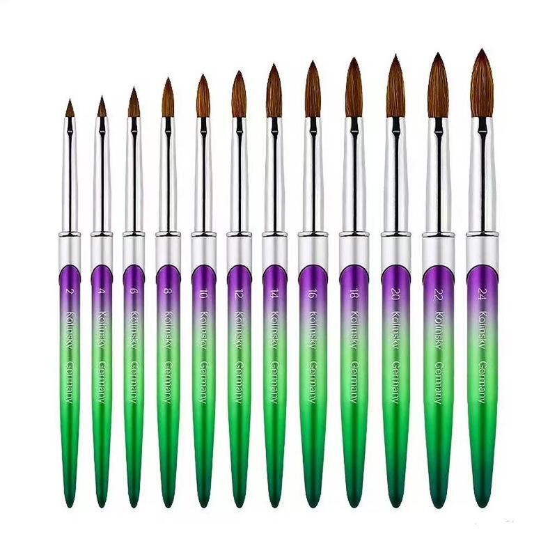 Cross-Border Manicure Mink Hair Crystal Pen Kolinsky Siberian Pure Mink Hair Carved Painted Nail Brush Cross-Border Manicure Mink Hair Crystal Pen Kolinsky Siberian Pure Mink Hair Carved Painted Nail Brush