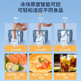 Ice Machine Large Commercial Milk Tea Shop Square 45kg Ice Machine Fully Automatic Small Bar Ice Making Machine
