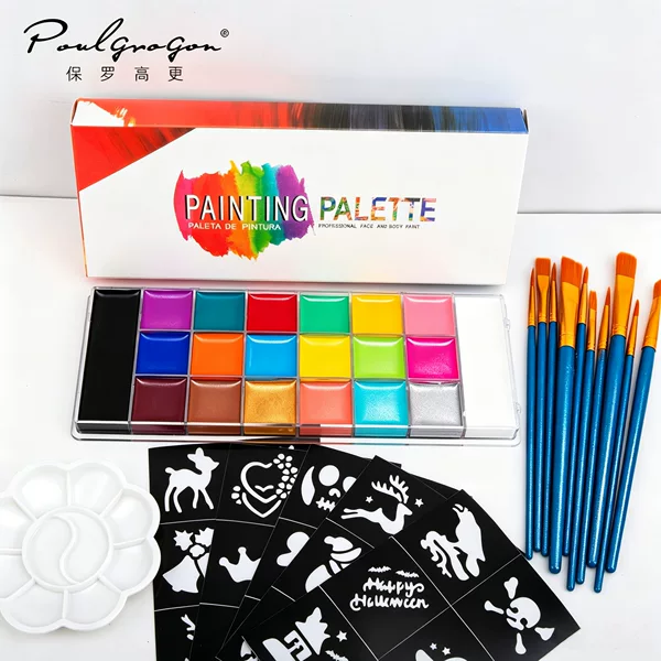 Amazon 20-Color Oil-Based Face Paint Set for Face Painting, Children's Stage Drama Tools, Paint Paste Wholesale