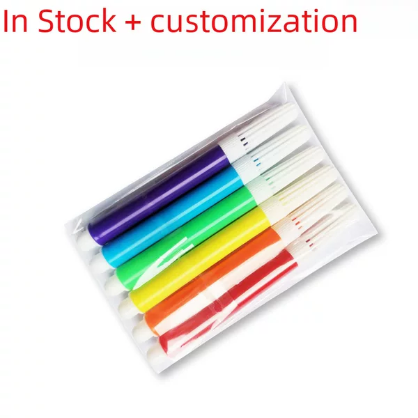 Msds Washable 6-Colorful Kidsren's Coloring Watercolorful Pen Kindergarten Painting Opp Plastic Bag Packaging