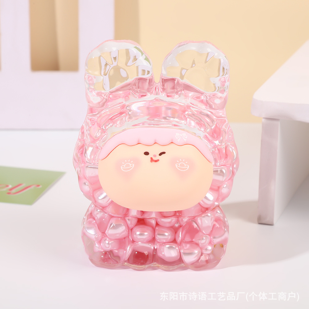 Big Mac cute Lilith doll bursting colorful beans into oil quicksand creative ornaments live broadcast pairs blind box