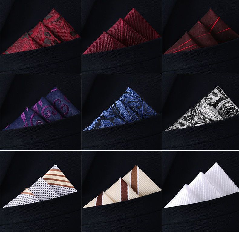 Men&#39;s Suit Pocket towel Kerchief formal wear business affairs Handkerchief Wedding Suit Chest towel Silk scarf parts