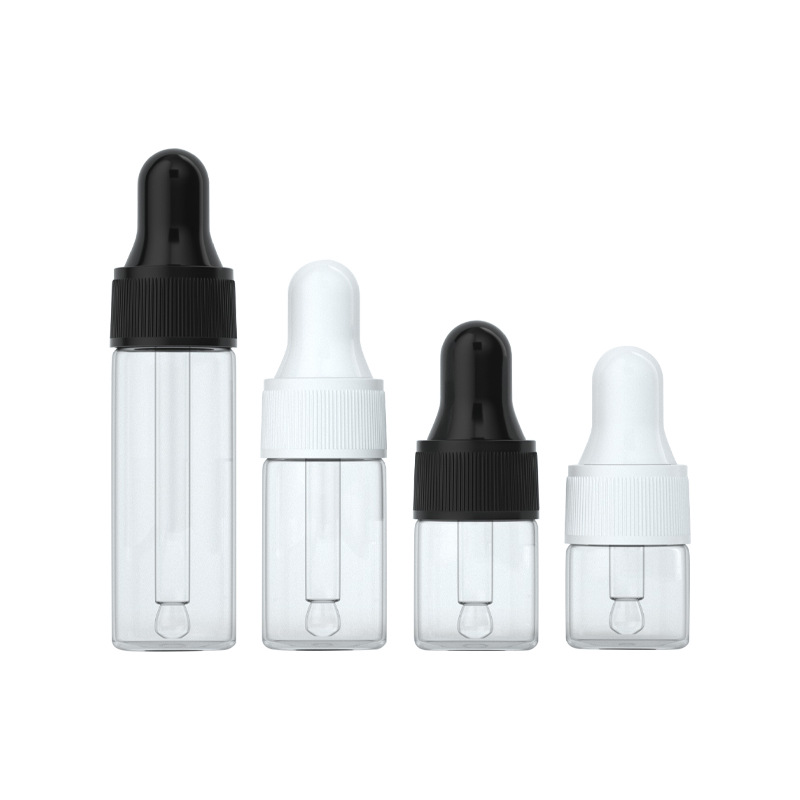 Punto de fábrica 1ml botella de aceite esencial 2ml3ml botella de gotero marrón botella de despliegue de sub-embalaje botella de aceite esencial pequeña