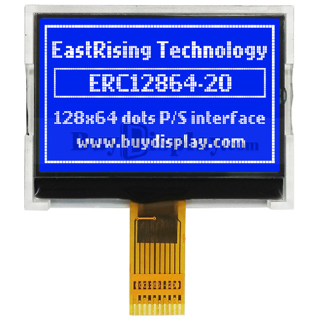 超薄2寸LCD12864液晶屏/128x64图形点阵COG液晶模块/蓝底白字