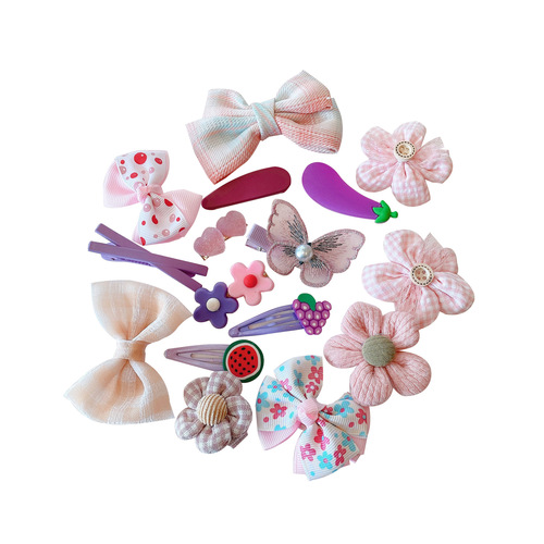 Children's hair clip set summer cute princess little girl hair clip girl hair accessories internet celebrity baby head flower girl hair accessories