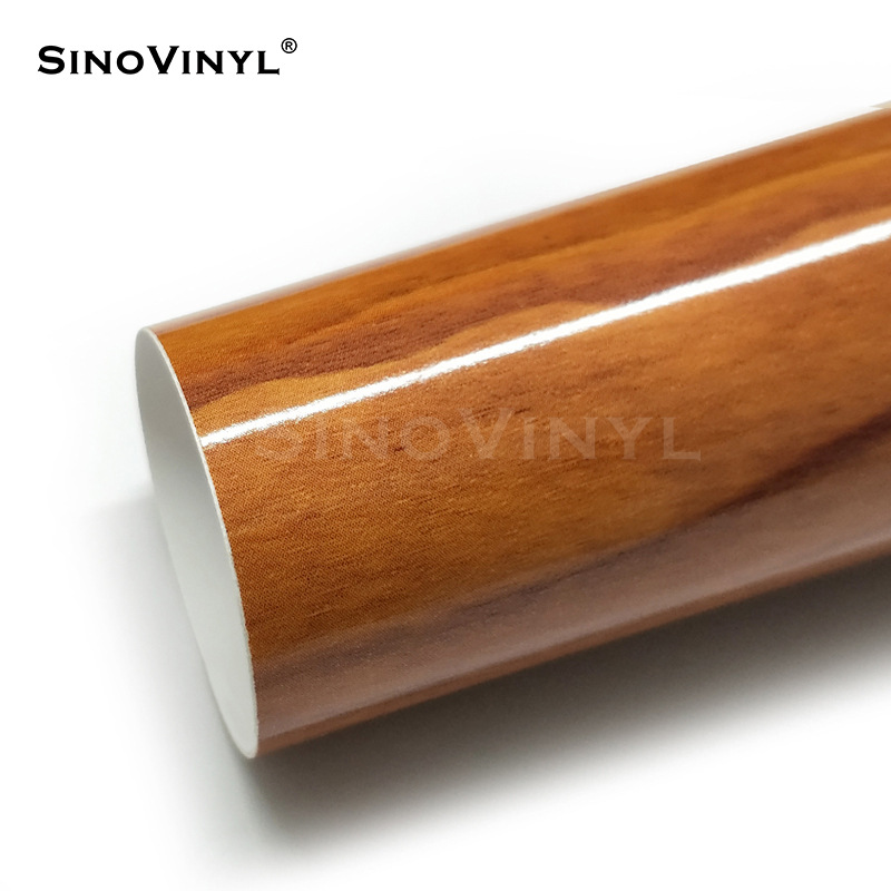 Carlake grano de madera cambio de color película pera flor madera decoración interior cambio de color Acacia madera central control pegatina simulación película de madera