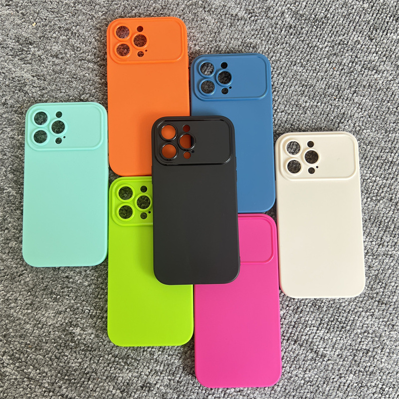 纯色磨砂大视窗手机壳防摔保护套适用苹果17精孔摄像头iPhone16