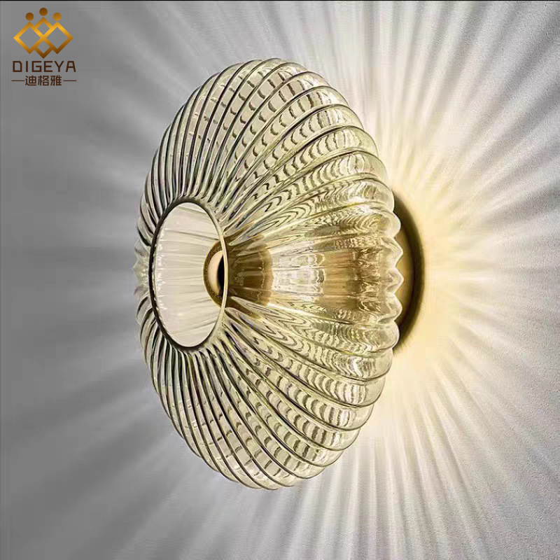 Digya Cross-Border French Mid-Century Bauhaus Glass Wall Lamp Nordic Creative Simple Entrance Aisle Balcony Lamp