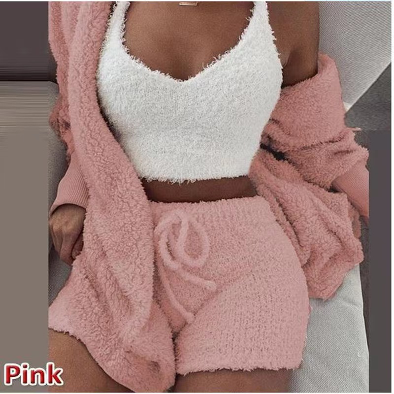 3PS SET Pijamas Night Home Wear Pajamas Winter Women Pyjamas