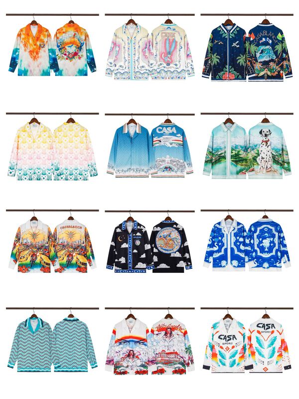 Cross-Border American Fashion Brand Casblanca Summer Casual Beach Shirt Collection, American Street Style, Unisex Cross-Border American Fashion Brand Casblanca Summer Casual Beach Shirt Collection, American Street Style, Unisex