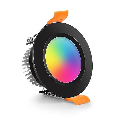 국경 LED 디밍 다운 라이트 낙서 다채로운 스마트 조명 RGB 음성 듀얼 모드 임베디드 천장 조명