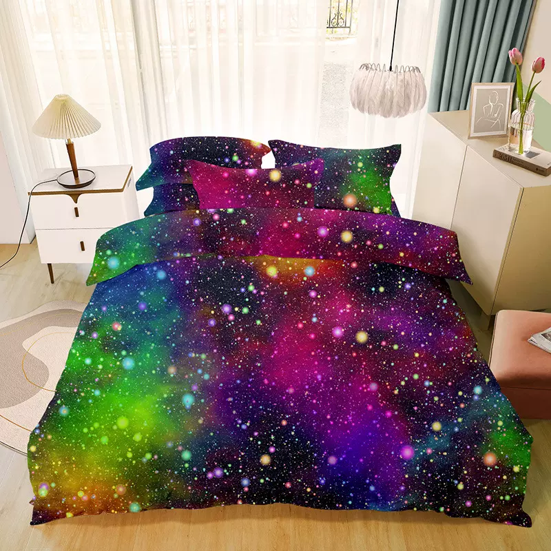 亚马逊爆款星空系列家纺四件套涤棉床上四件套被套枕头套厂家直销