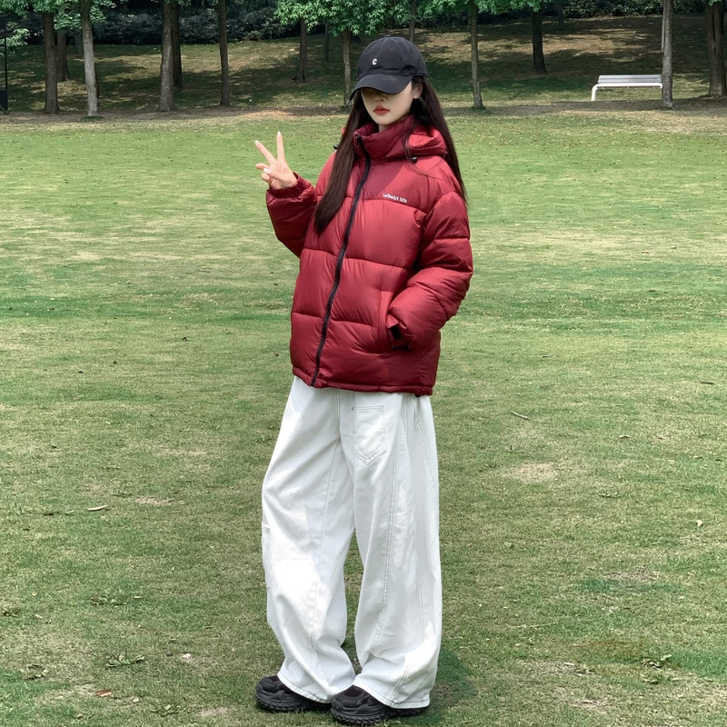 情侣款面包服时尚连帽棉服女2025年冬季新款洋气棉衣外套棉袄女装|undefined