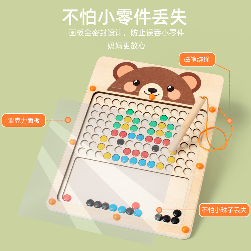 Rompecabezas para niños de 2 a 3 años Desarrollo intelectual Kindergarten 4 de 6 Niños y niñas Rompecabezas magnéticos ensamblados juguetes