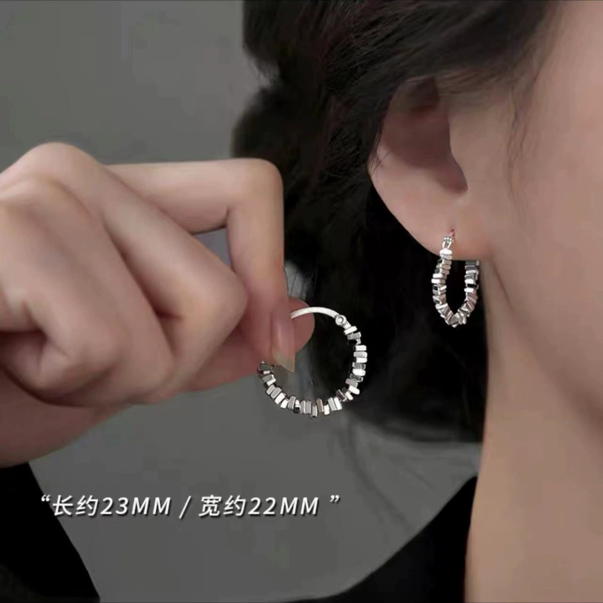 Серебряная игла, серьги, образец серебра 925, стиль легкой роскоши, высококачественный стиль