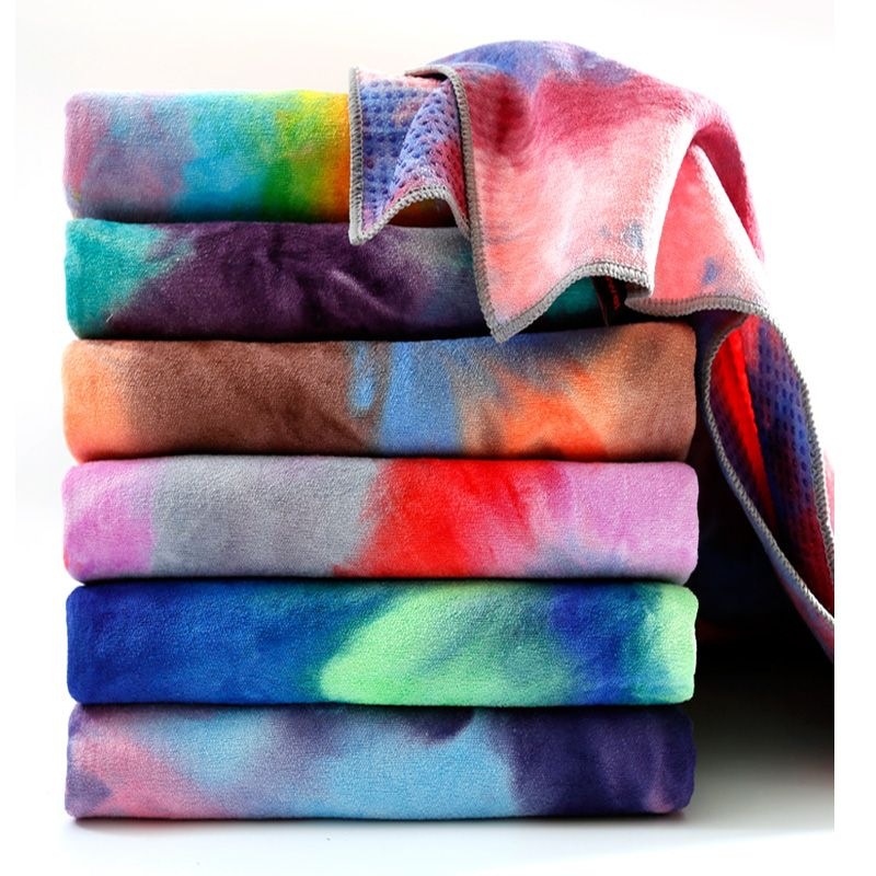 Genuine, widened yoga mat, thickened and non-slip yoga blanket, extra-long, sweat-absorbent fitness mat, portable yoga towel