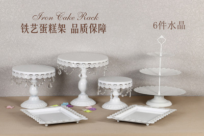 Estilo Europeo soporte de la torta de la boda taza de papel pastelería bandeja de la torta de la boda postre mesa de decoración de metal pastelería soporte 13-piece Set image 8