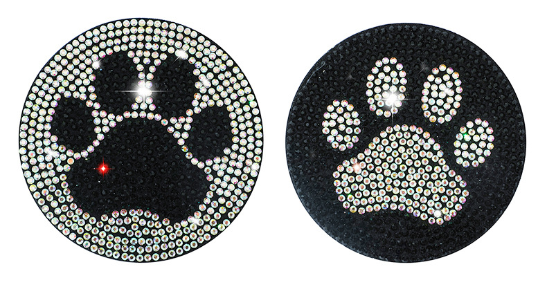 PVC Material Color Block Pattern Car Anti-slip Diamond-studded Water Cup Seat Cushion