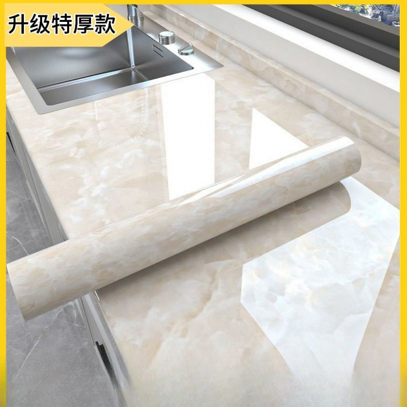 厚みのあるキッチン防水および耐油ステッカー耐火性および耐高温性引き出しキャビネットストーブ改修防湿デスクトップ壁紙|undefined
