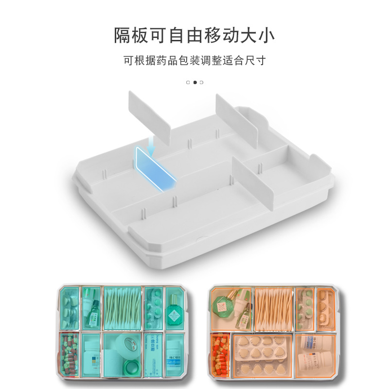 Home Portable Plastic Medical Box Double Layer Emergency First Aid Medicine Box Family Children's Medicine Storage Box Hospital Pharmacy Medicine Box