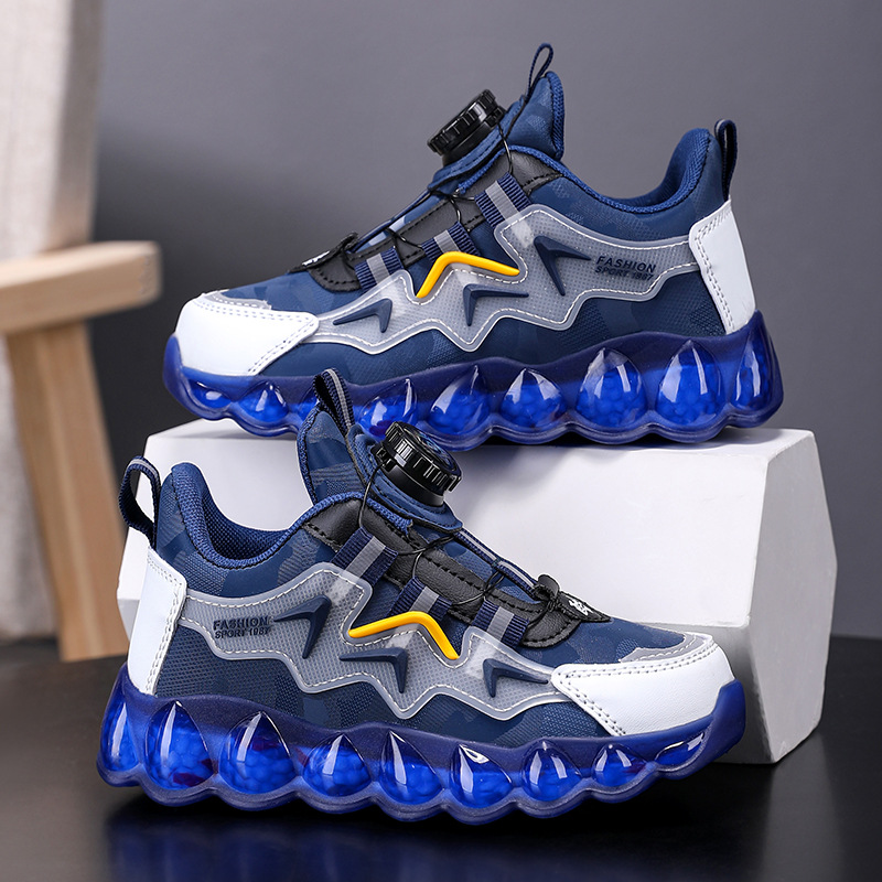 Fideos de cuero azul oscuro