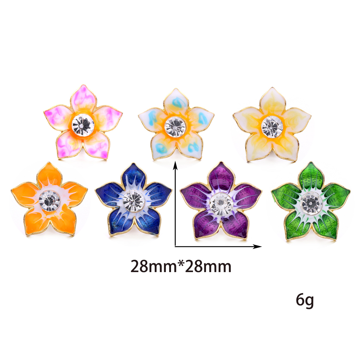1 Piece Alloy Artificial Diamond Flower Pendant display picture 9