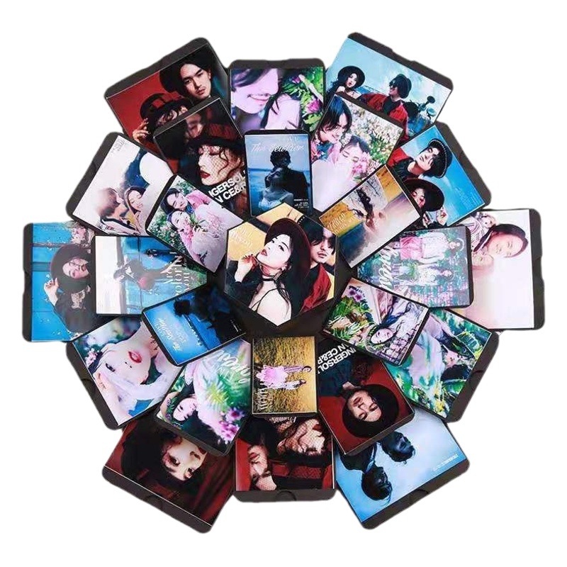 Caja de explosión hexagonal Caja de regalo de cumpleaños creativa Diy álbum de fotos hecho a mano Caja sorpresa Regalo de San Valentín transfronterizo