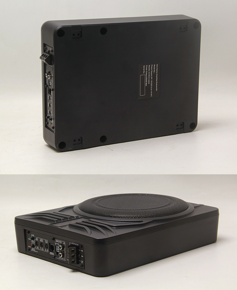 Cross-Border Direct Supply 10inch Spider Car Audio High-Power Active Mini Subwoofer Ultra-Thin Car Subwoofer Source Factory