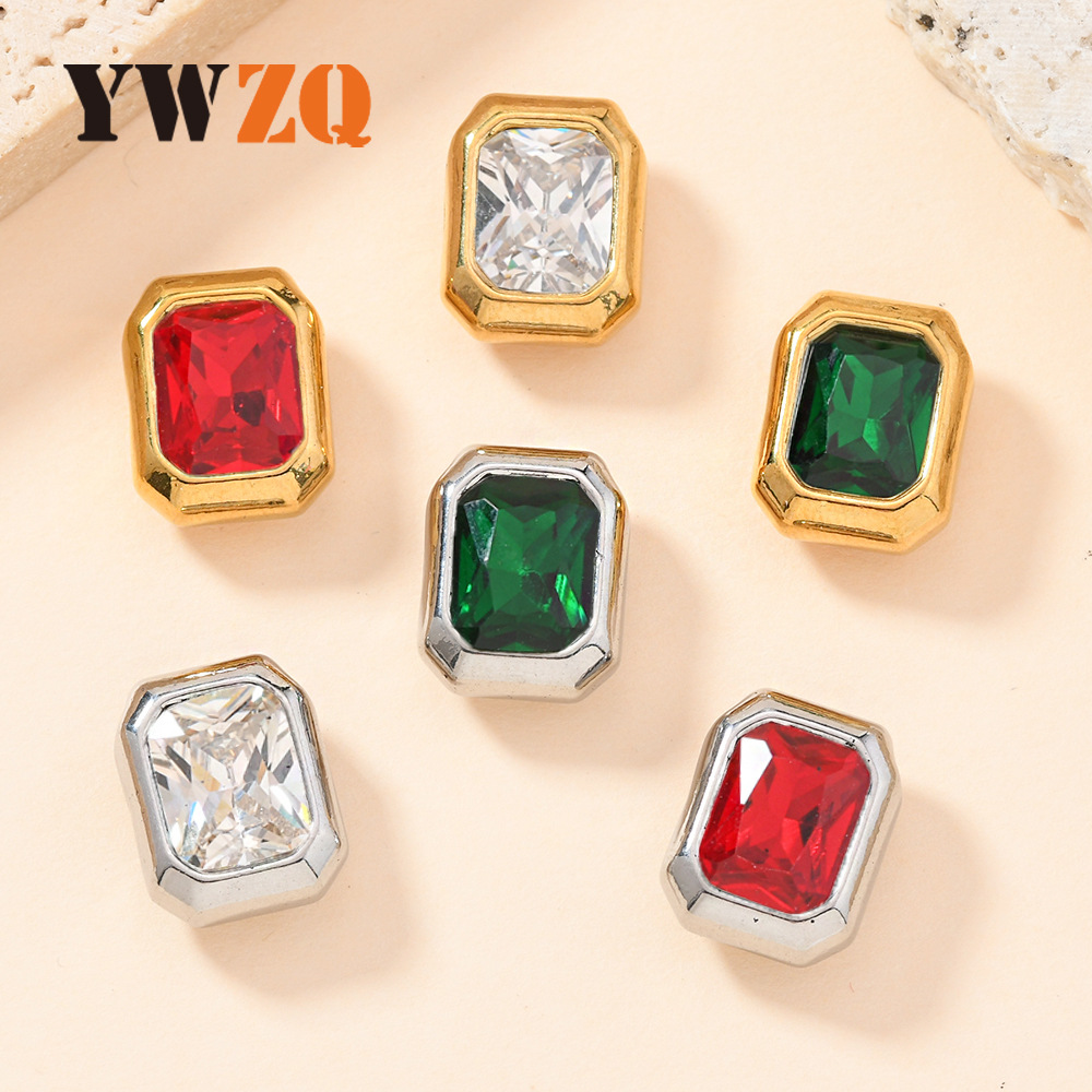 Un colgante de acero inoxidable nuevo colgante de ángulo de lujo rectangular colgante de diamante de color accesorios de pulsera