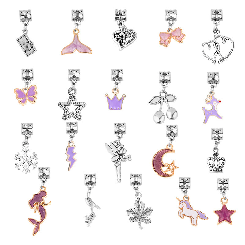 1 Set 16cm Alloy Letter Star Heart Shape Pendant Beads Chain display picture 10
