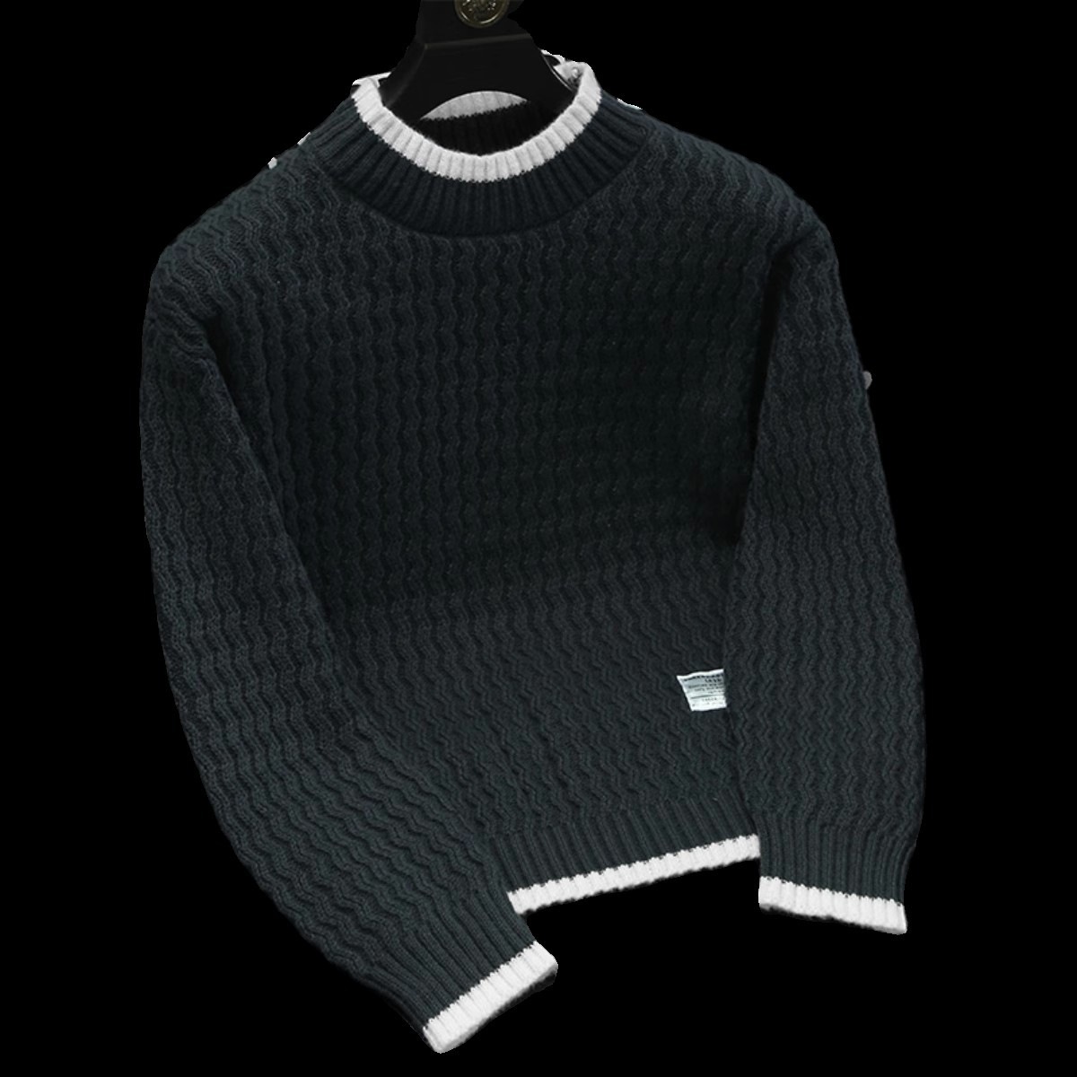 Men's Thick Knitted Sweater For Autumn Winter Fashion Warm Pullover_voghion.com
