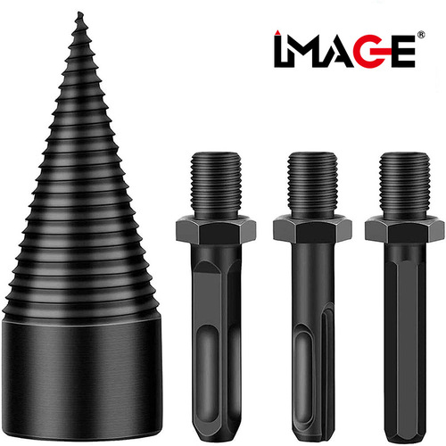 Firewood splitting drill bit 32mm firewood splitting drill Hand electric drill Electric hammer drill Impact drill Woodworking drill bit with three handles to split firewood