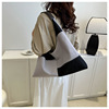 Fashionable summer capacious one-shoulder bag for leisure, shopping bag, underarm bag, 2023