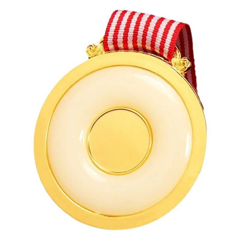 Medallas en blanco con incrustaciones de jade, medallas de oro, plata y bronce, premios metálicos con diseño de espiga de trigo para maratón, diseño gratuito, logotipo, lámina dorada.