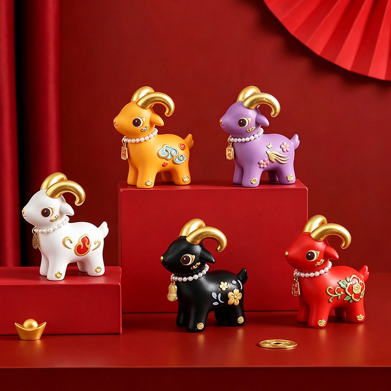 Sheep Year Blind Box Figurines, Sheep Year Mascot, Zodiac Sheep Year New Year Decorations, Corporate Annual Meeting Gifts Sheep Year Blind Box Figurines, Sheep Year Mascot, Zodiac Sheep Year New Year Decorations, Corporate Annual Meeting Gifts