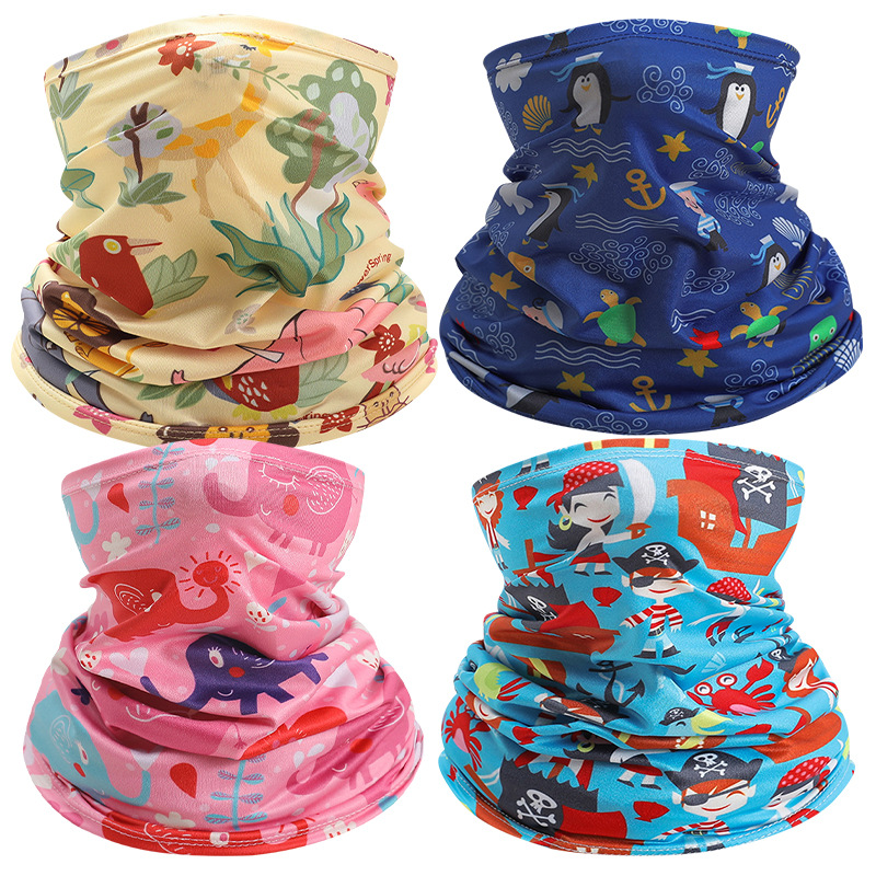 Vasaros vaikų apsauginis nuo saulės ledo šilko šalikas, lauko sportui atsparus vėjui atsparus smėlio spalvos kvėpuojantis galvos apdangalas, greitas važiavimas dviračiu_voghion.com