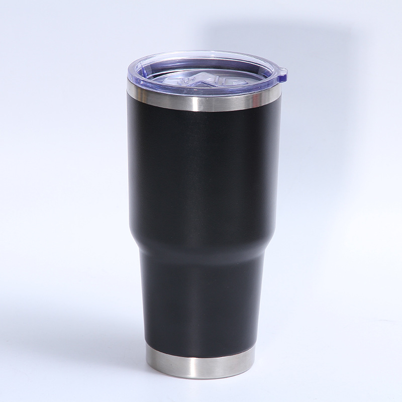 Gran capacidad 30oz taza de vacío de acero inoxidable al aire libre portátil taza de plástico spray sellado taza de helado con tapa