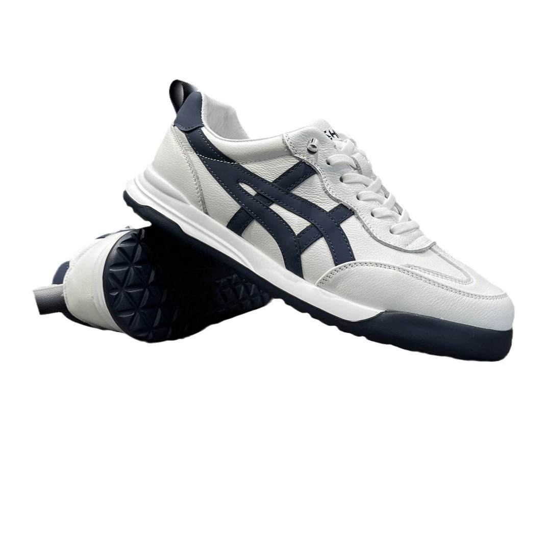 Универсальные мужские дышащие спортивные кроссовки, классические белые кеды для отдыха, осень, натуральная кожа, мягкая подошва