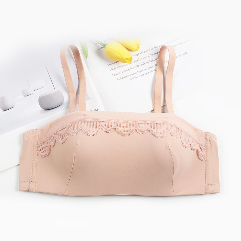 Fábrica de Shantou punto de encaje ajustable tipo de sostén de pecho de mujer ropa interior anti-caída sostén de damas