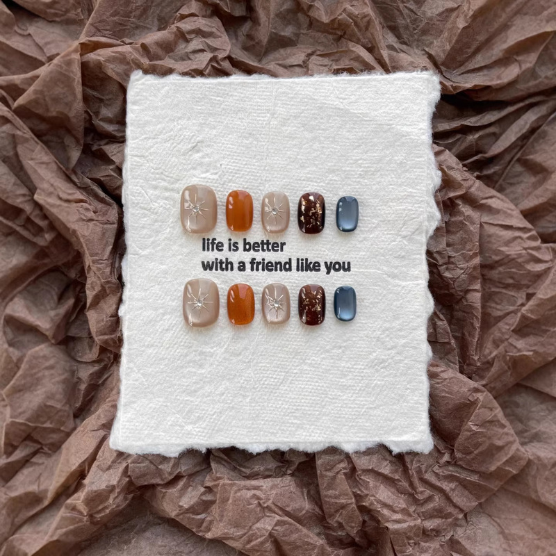 【Made in Shenzhen】Amber Sunshine Purely Handmade Wearable Nail Art Whitening Nail Stickers Nail Patches 【Made in Shenzhen】Amber Sunshine Purely Handmade Wearable Nail Art Whitening Nail Stickers Nail Patches