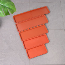 厂家现货直发加厚塑料托盘长方形红色花盆托盘多肉养殖接水盘批发