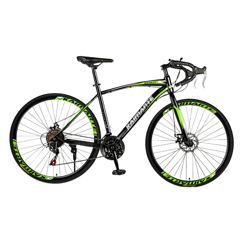 Fábrica al por mayor mango curvo 700C carretera bicicleta de velocidad variable doble disco freno ciudad competencia hombres y mujeres estudiantes caminando bicicleta