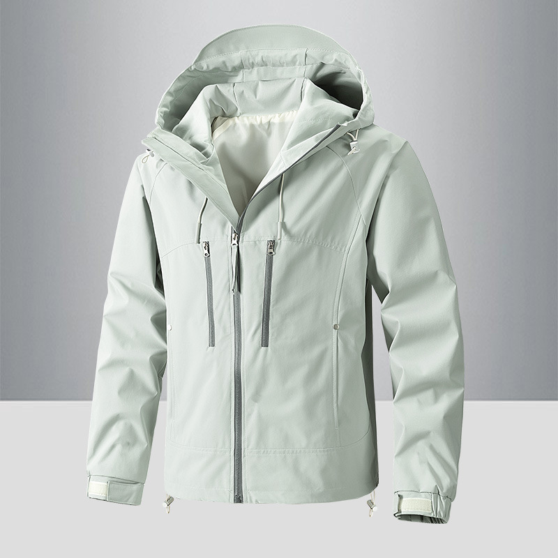 2023 hombres otoño y invierno nuevo color sólido casual chaqueta al aire libre suelta chaqueta pareja comercio exterior Amazon suministro