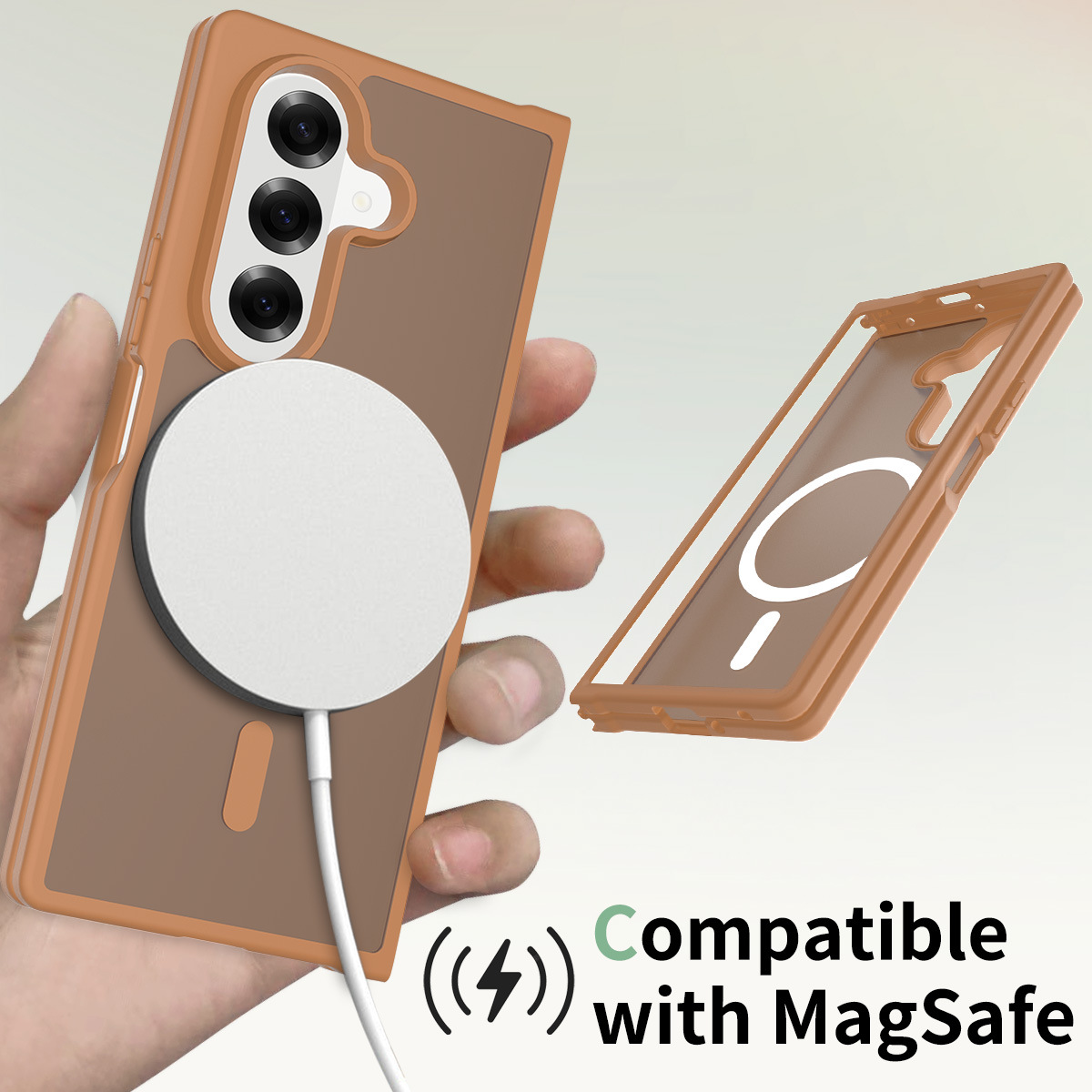Magnetic Matte Semi-transparent Phone Case For Samsung Galaxy Z Flip_voghion.com