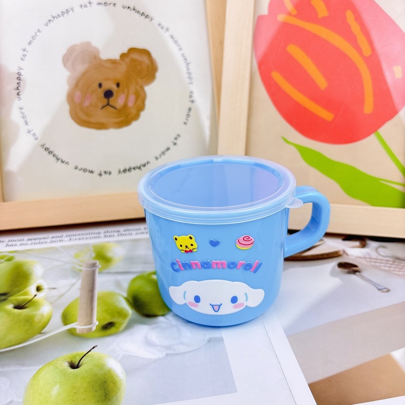子供用ハンドルウォーターカップ幼稚園ドリンクカップステッチクロミ蓋付き漫画ミルクカップドリンクカップ|undefined